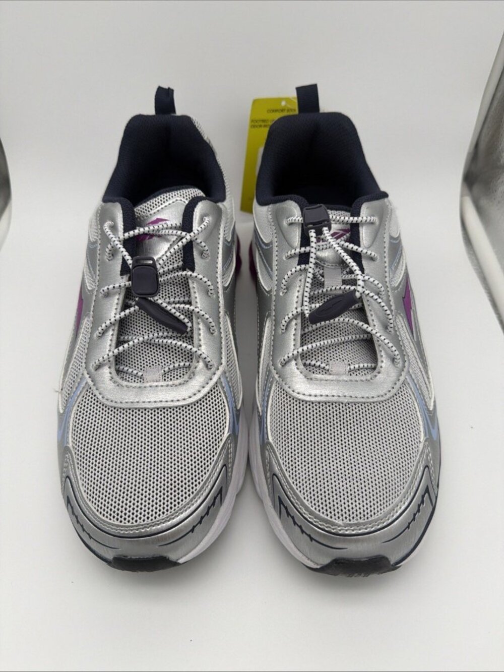 Avia Womens Shoes Sneaker Lace Up Athletics US SIZES Wide Width Silver